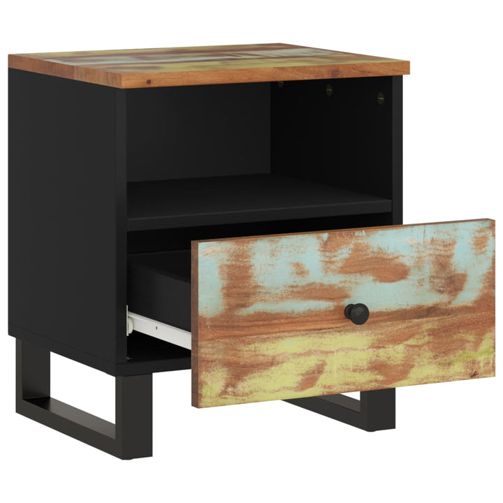 vidaXL Cabinet Storage Accent Nightstand End Table for Bedroom Solid Wood-60