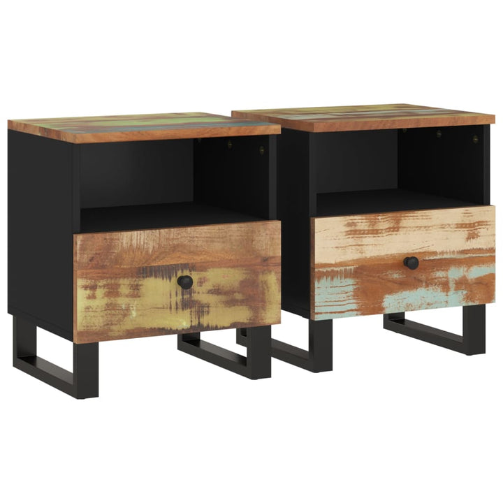 vidaXL Cabinet Storage Accent Nightstand End Table for Bedroom Solid Wood-36