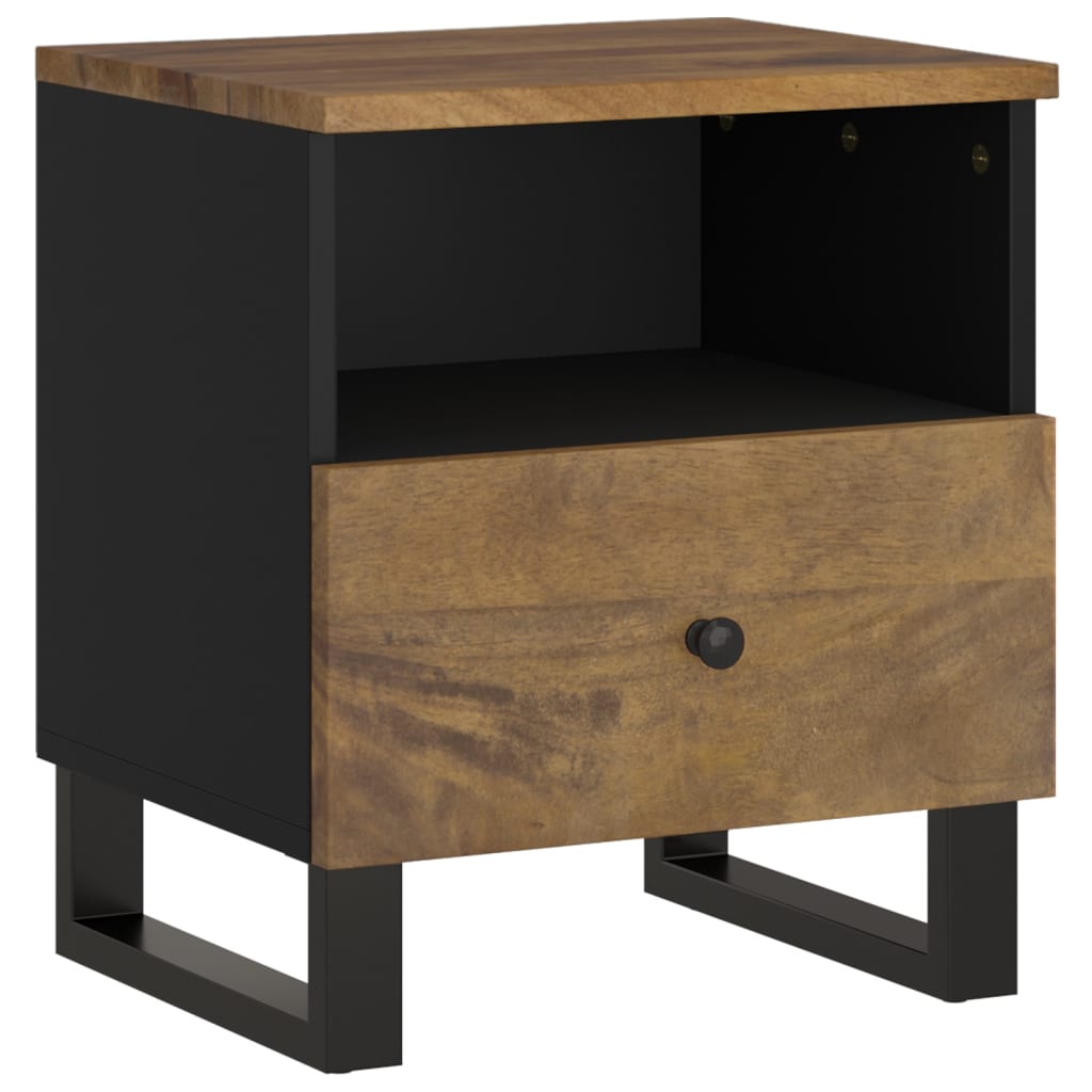 vidaXL Cabinet Storage Accent Nightstand End Table for Bedroom Solid Wood-67