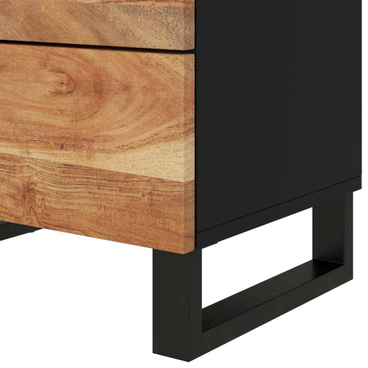 vidaXL Cabinet Accent Nightstand End Table with Storage Drawer Solid Wood-7
