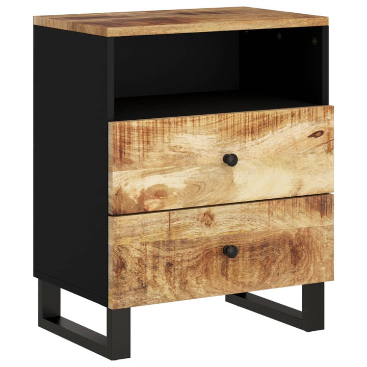 vidaXL Cabinet Accent Nightstand End Table with Storage Drawer Solid Wood-29