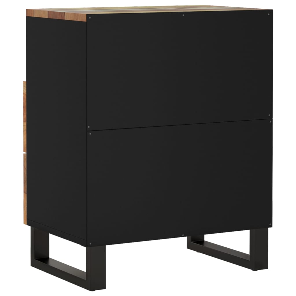 vidaXL Cabinet Accent Nightstand End Table with Storage Drawer Solid Wood-25