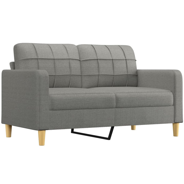 vidaXL 2-Seater Sofa with Pillows&Cushions Dark Gray 55.1" Fabric-3