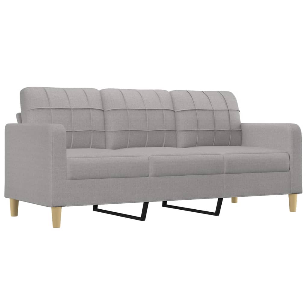 vidaXL 2-Seater Sofa with Pillows&Cushions Dark Gray 55.1" Fabric-44