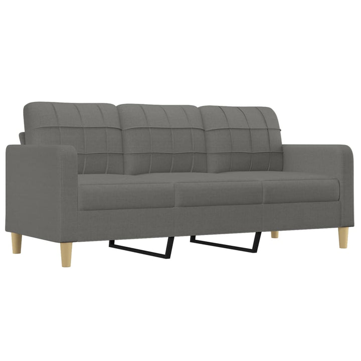 vidaXL 2-Seater Sofa with Pillows&Cushions Dark Gray 55.1" Fabric-26