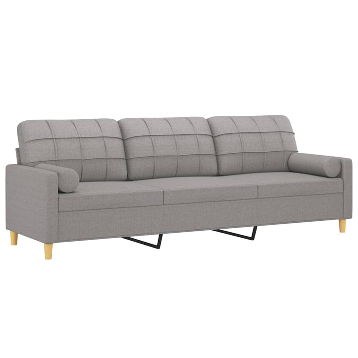 vidaXL 2-Seater Sofa with Pillows&Cushions Dark Gray 55.1" Fabric-35