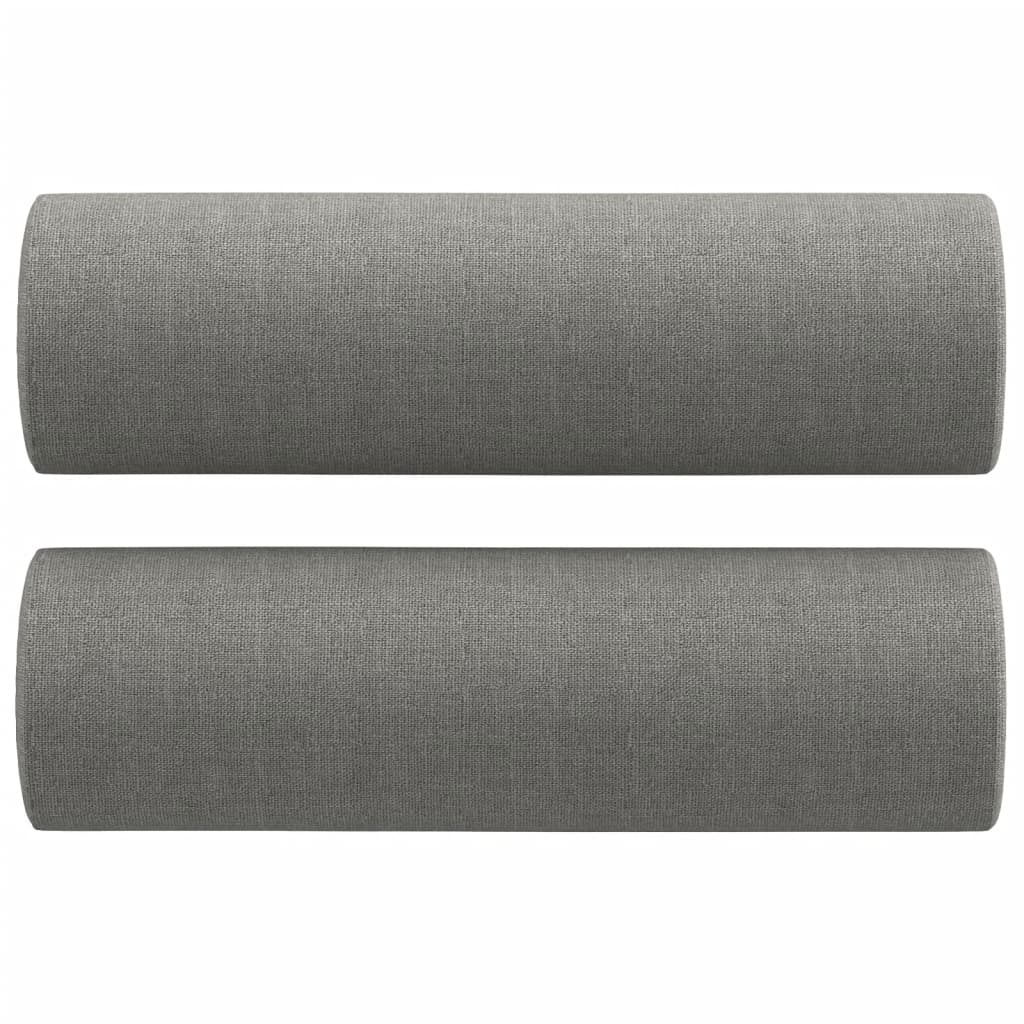 vidaXL 2-Seater Sofa with Pillows&Cushions Dark Gray 47.2" Fabric-37