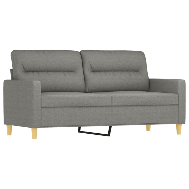 vidaXL 2-Seater Sofa with Pillows&Cushions Dark Gray 47.2" Fabric-14