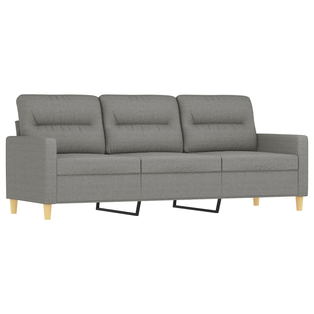 vidaXL 2-Seater Sofa with Pillows&Cushions Dark Gray 47.2" Fabric-28