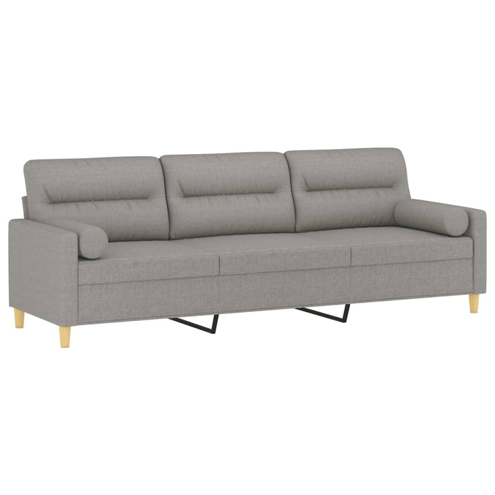 vidaXL 2-Seater Sofa with Pillows&Cushions Dark Gray 47.2" Fabric-49