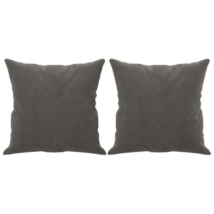 vidaXL 2-Seater Sofa with Pillows&Cushions Dark Gray 47.2" Velvet-34