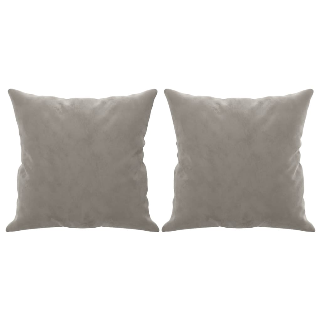 vidaXL 2-Seater Sofa with Pillows&Cushions Dark Gray 47.2" Velvet-17