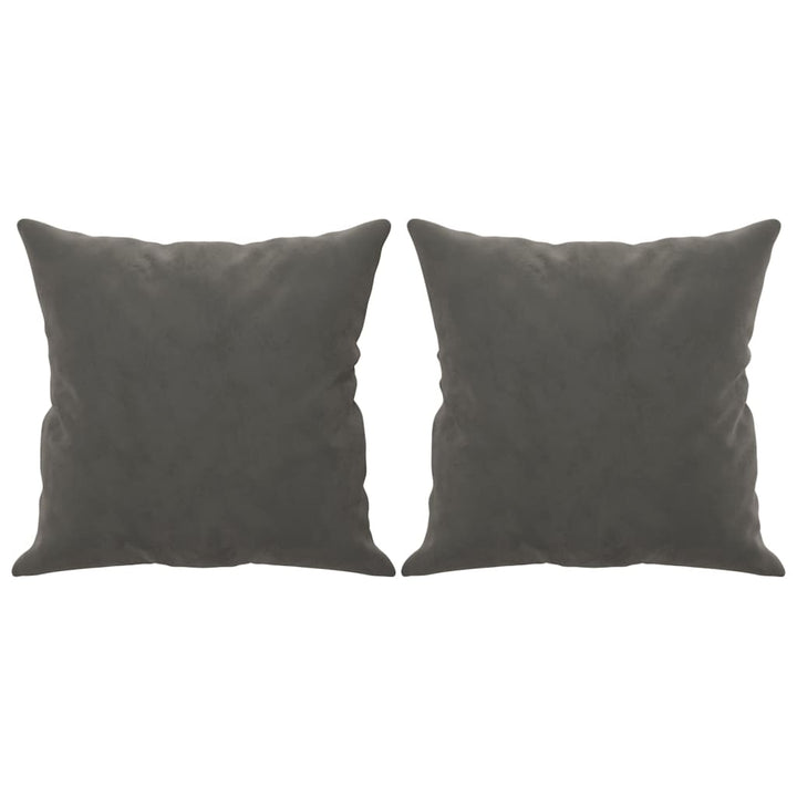 vidaXL 2-Seater Sofa with Pillows&Cushions Dark Gray 47.2" Velvet-9