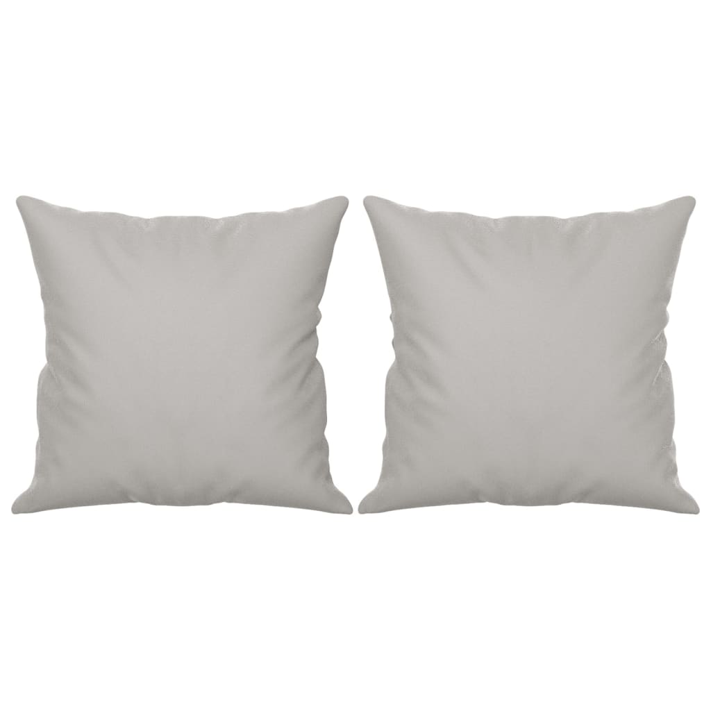 vidaXL 2-Seater Sofa with Pillows&Cushions Dark Gray 47.2" Microfiber Fabric-8