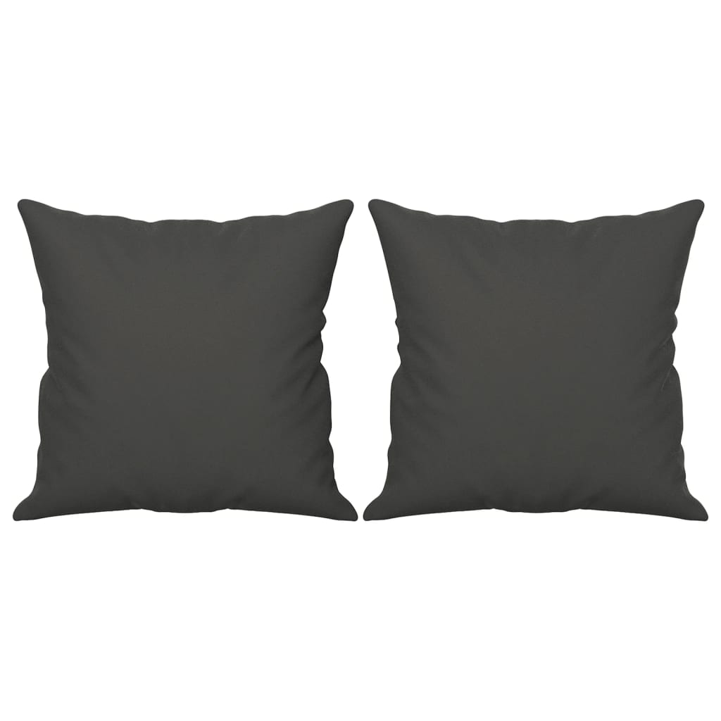 vidaXL 2-Seater Sofa with Pillows&Cushions Dark Gray 47.2" Microfiber Fabric-14