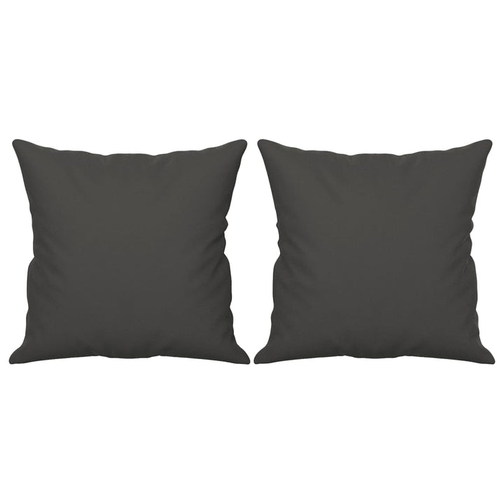 vidaXL 2-Seater Sofa with Pillows&Cushions Dark Gray 47.2" Microfiber Fabric-25
