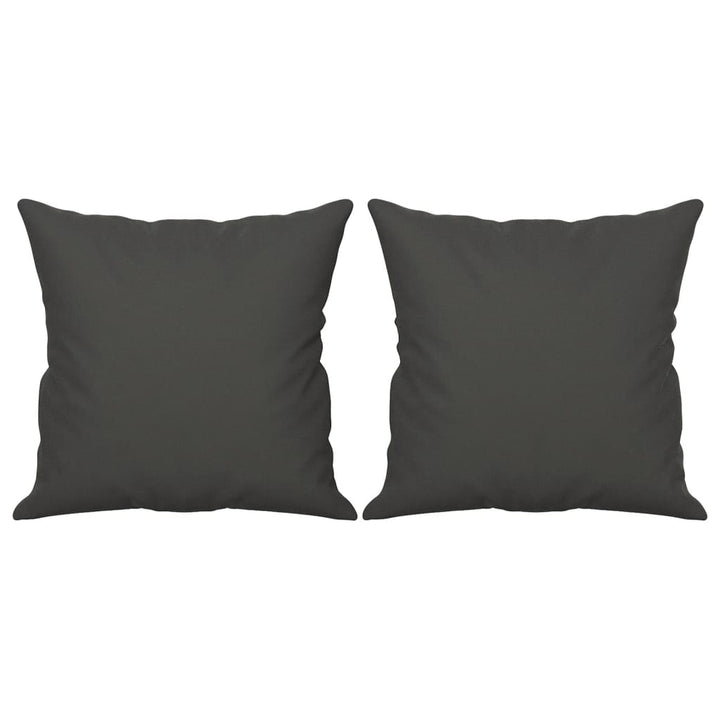 vidaXL 2-Seater Sofa with Pillows&Cushions Dark Gray 47.2" Microfiber Fabric-41