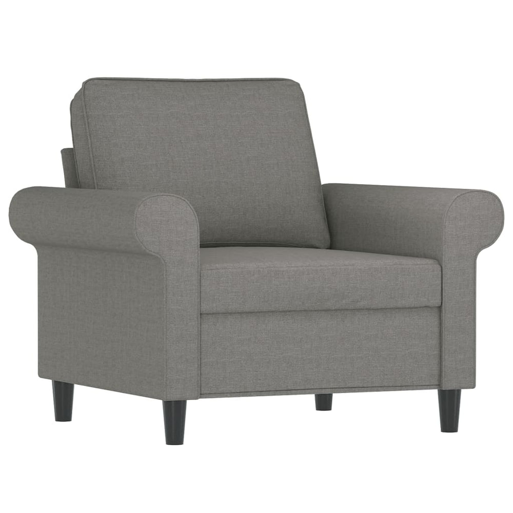 vidaXL Sofa Chair with Footstool Living Room Accent Upholstered Chair Fabric-1