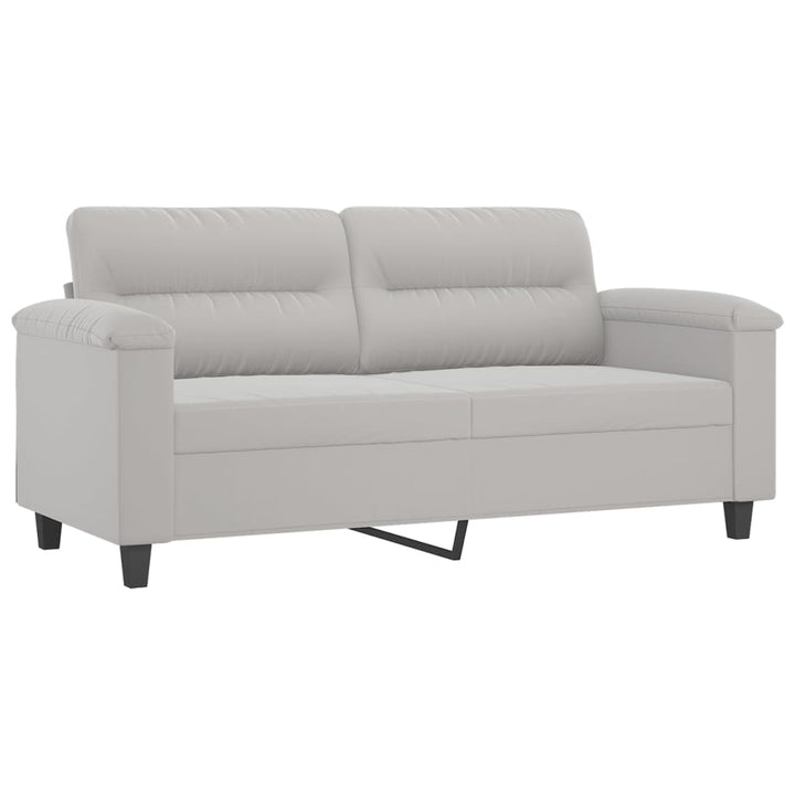 vidaXL 3 Piece Sofa Set with Pillows Dark Gray Microfiber Fabric-3