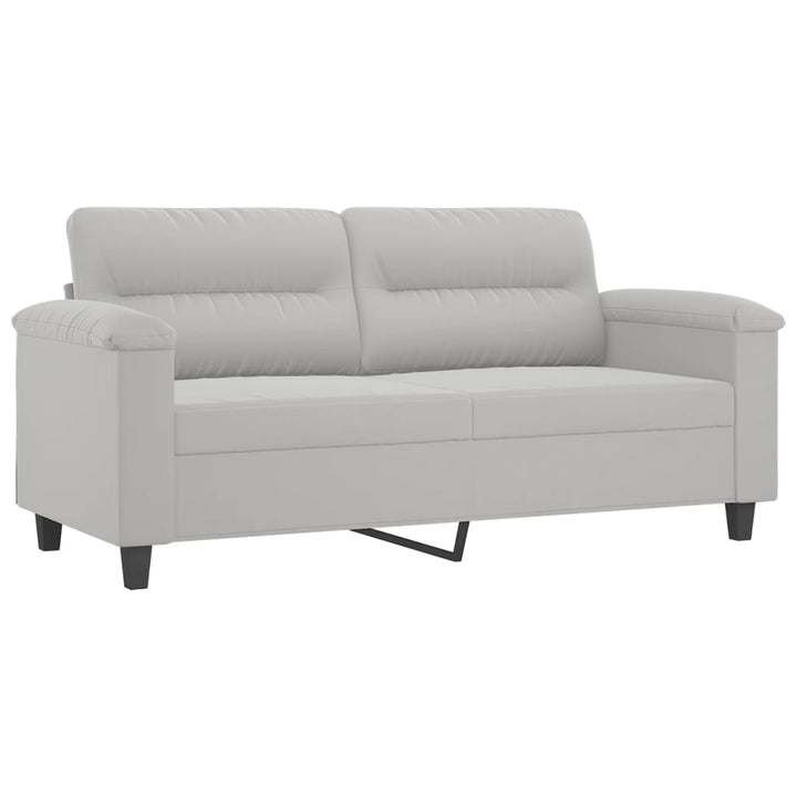 vidaXL 3 Piece Sofa Set with Pillows Dark Gray Microfiber Fabric-33