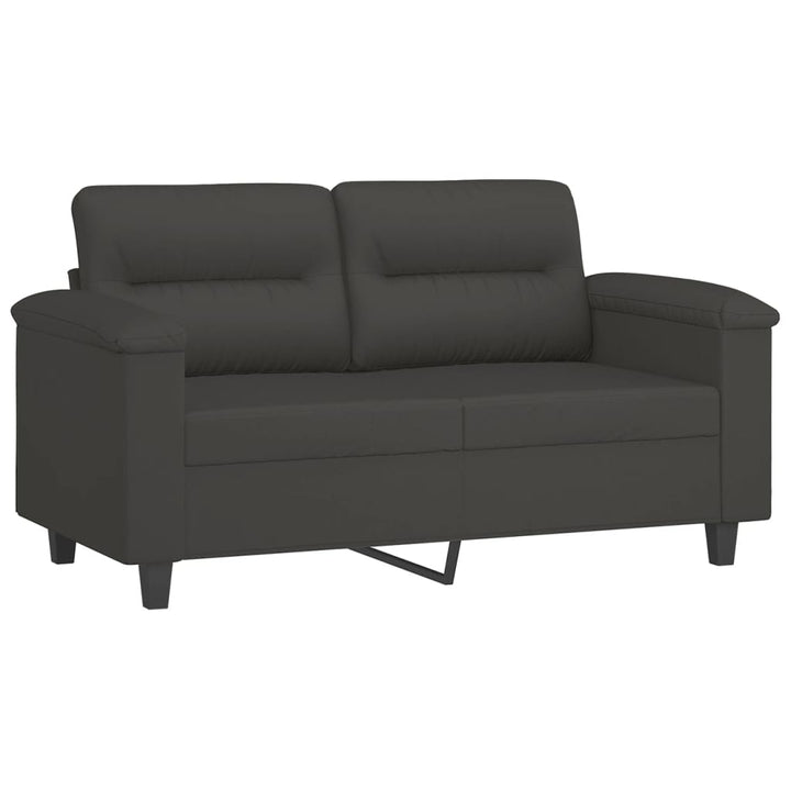 vidaXL 3 Piece Sofa Set with Pillows Dark Gray Microfiber Fabric-12