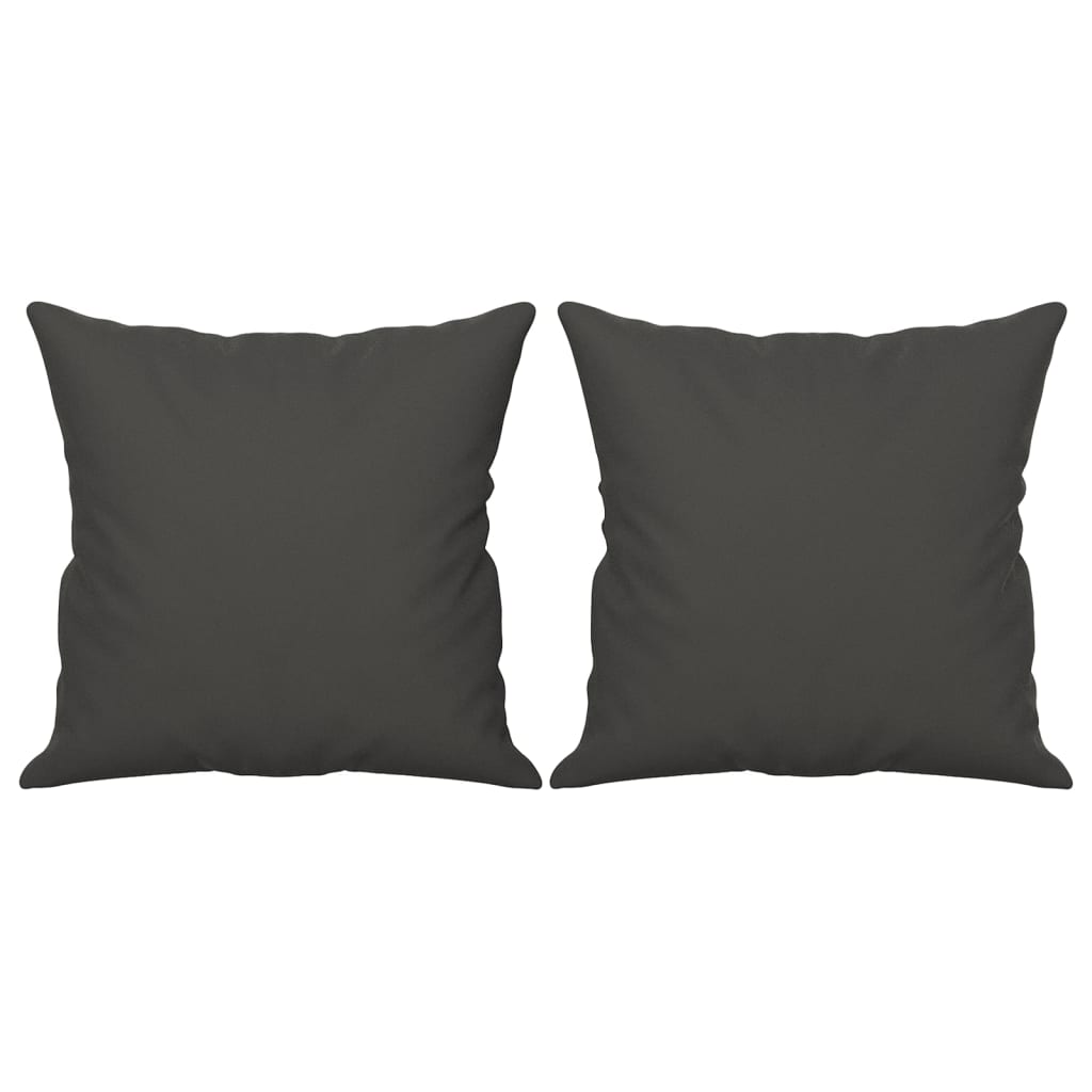 vidaXL 3 Piece Sofa Set with Pillows Dark Gray Microfiber Fabric-14