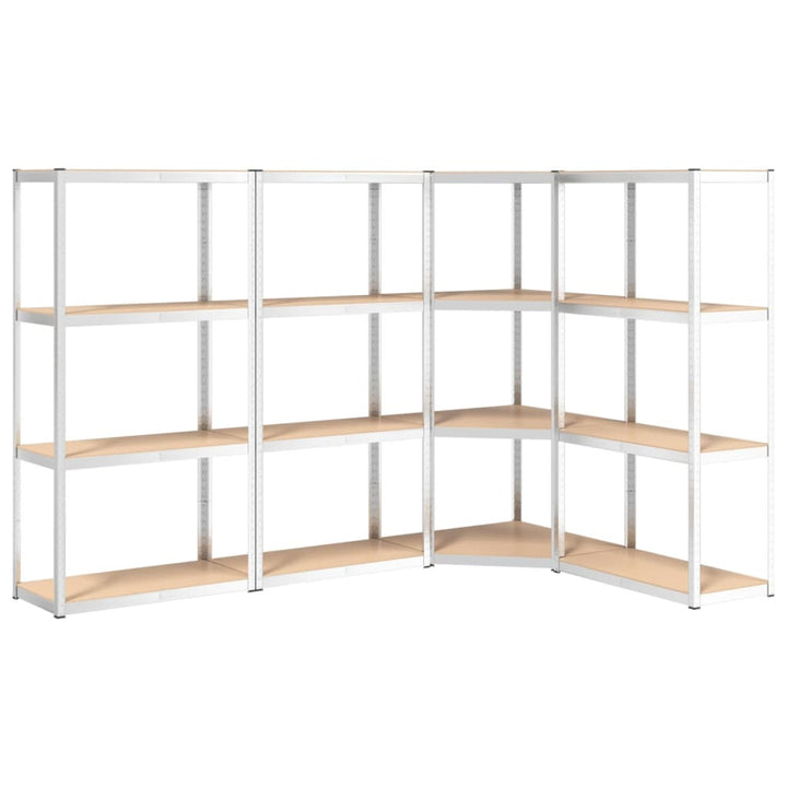 vidaXL 4-Layer Shelves 3 pcs Anthracite Steel&Engineered Wood-62