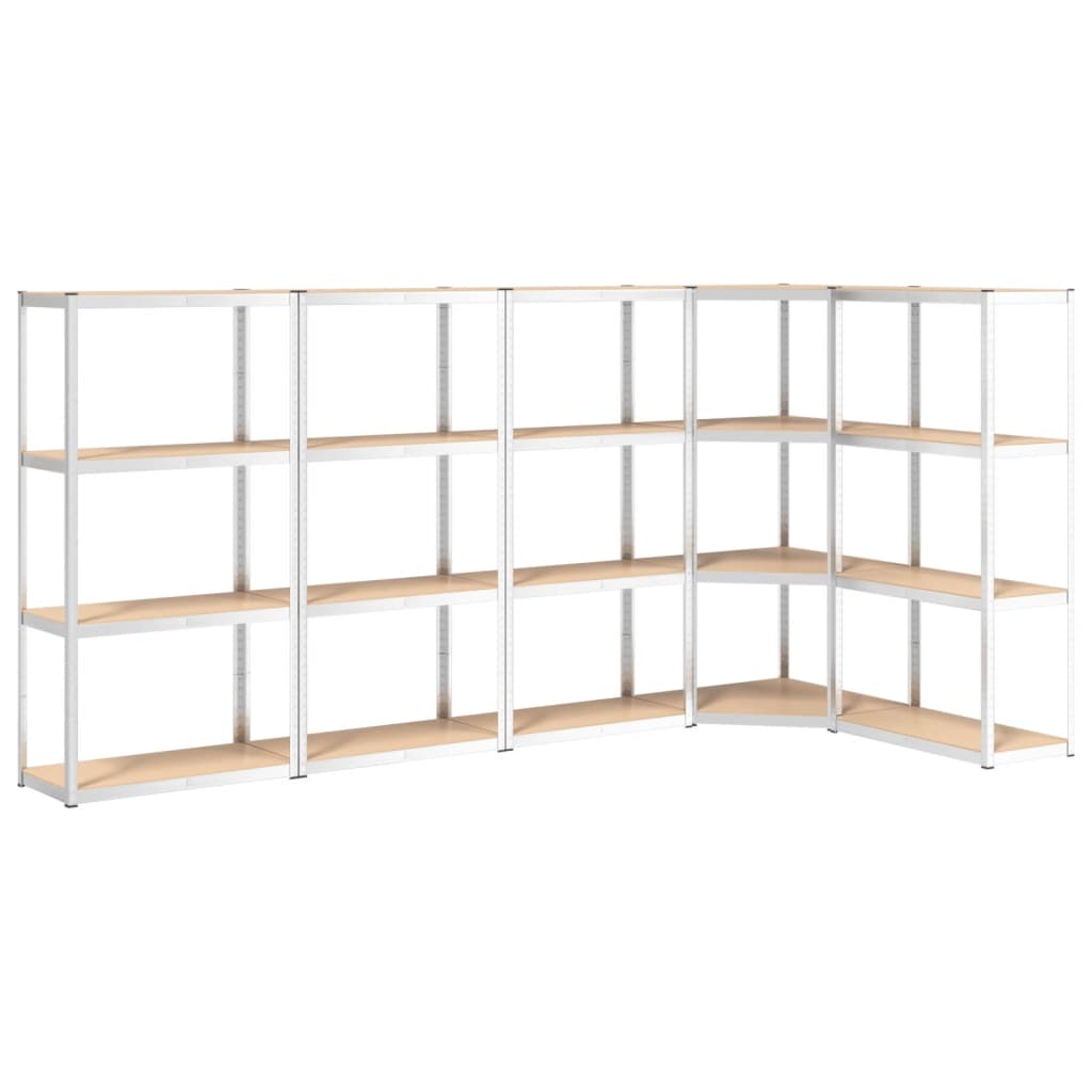 vidaXL 4-Layer Shelves 3 pcs Anthracite Steel&Engineered Wood-56