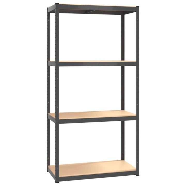 vidaXL 4-Layer Shelves 3 pcs Anthracite Steel&Engineered Wood-39