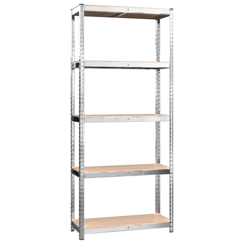 vidaXL 4-Layer Shelves 3 pcs Anthracite Steel&Engineered Wood-32