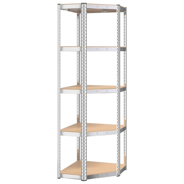 vidaXL 4-Layer Shelves 3 pcs Anthracite Steel&Engineered Wood-34