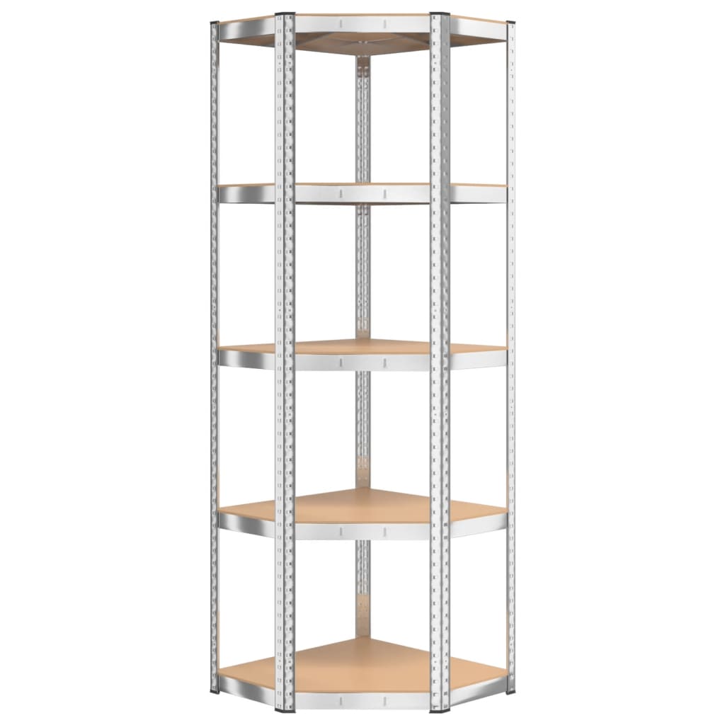 vidaXL 4-Layer Shelves 3 pcs Anthracite Steel&Engineered Wood-35
