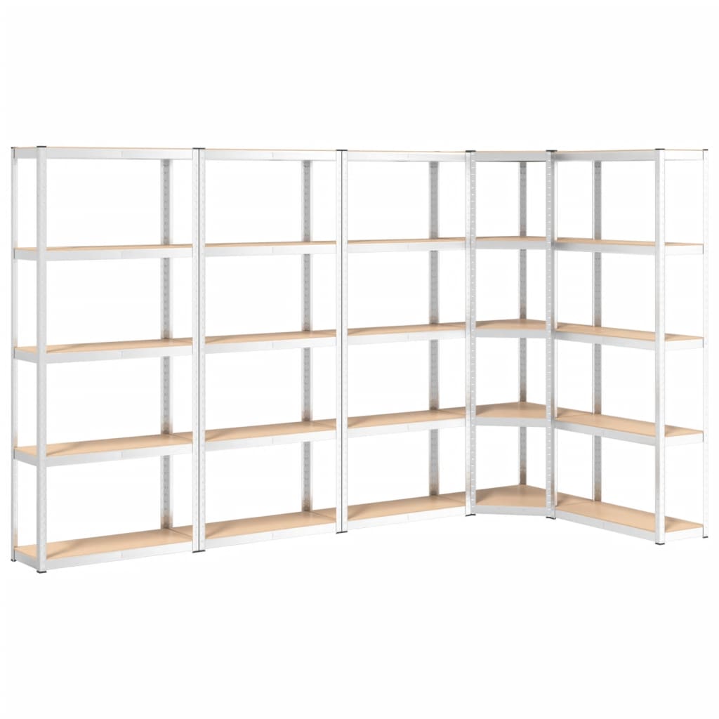 vidaXL 4-Layer Shelves 3 pcs Anthracite Steel&Engineered Wood-64