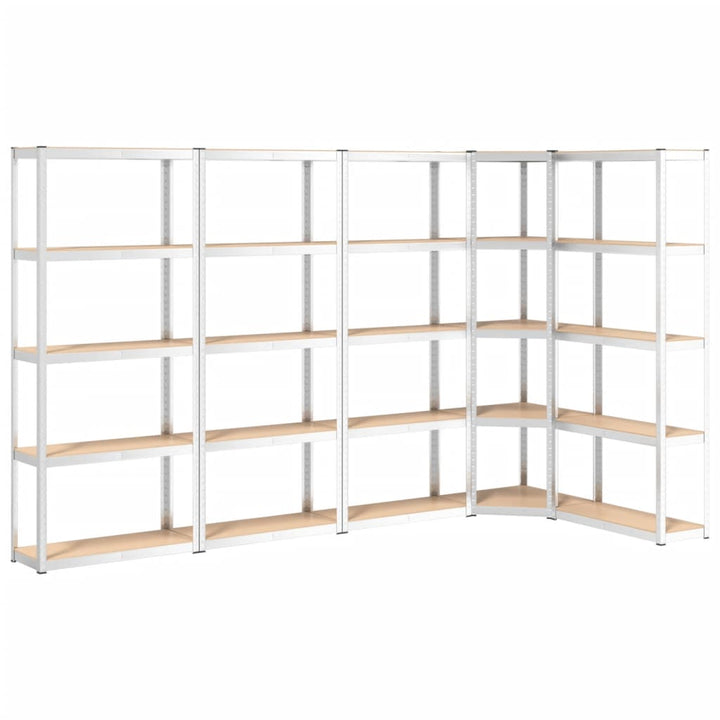 vidaXL 4-Layer Shelves 3 pcs Anthracite Steel&Engineered Wood-64
