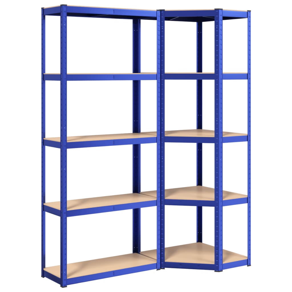 vidaXL 4-Layer Shelves 3 pcs Anthracite Steel&Engineered Wood-42