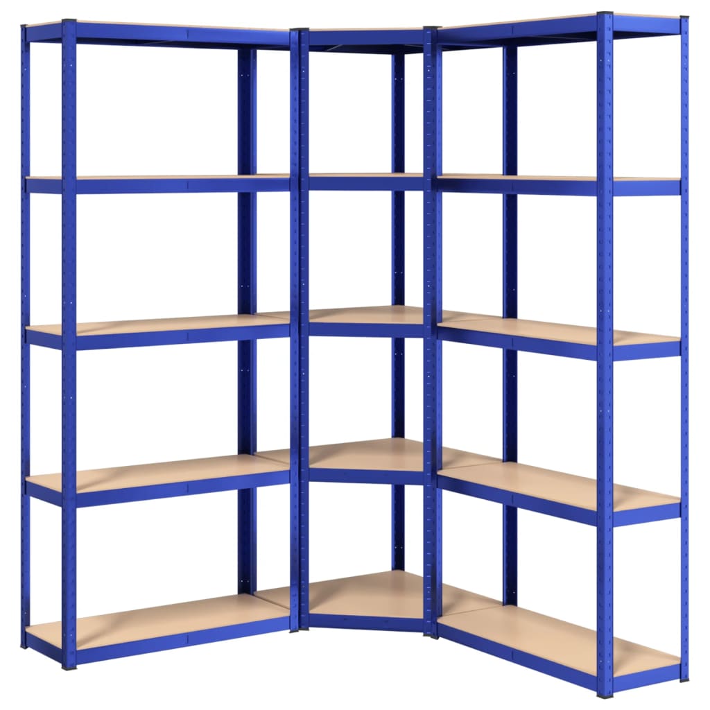 vidaXL 4-Layer Shelves 3 pcs Anthracite Steel&Engineered Wood-50