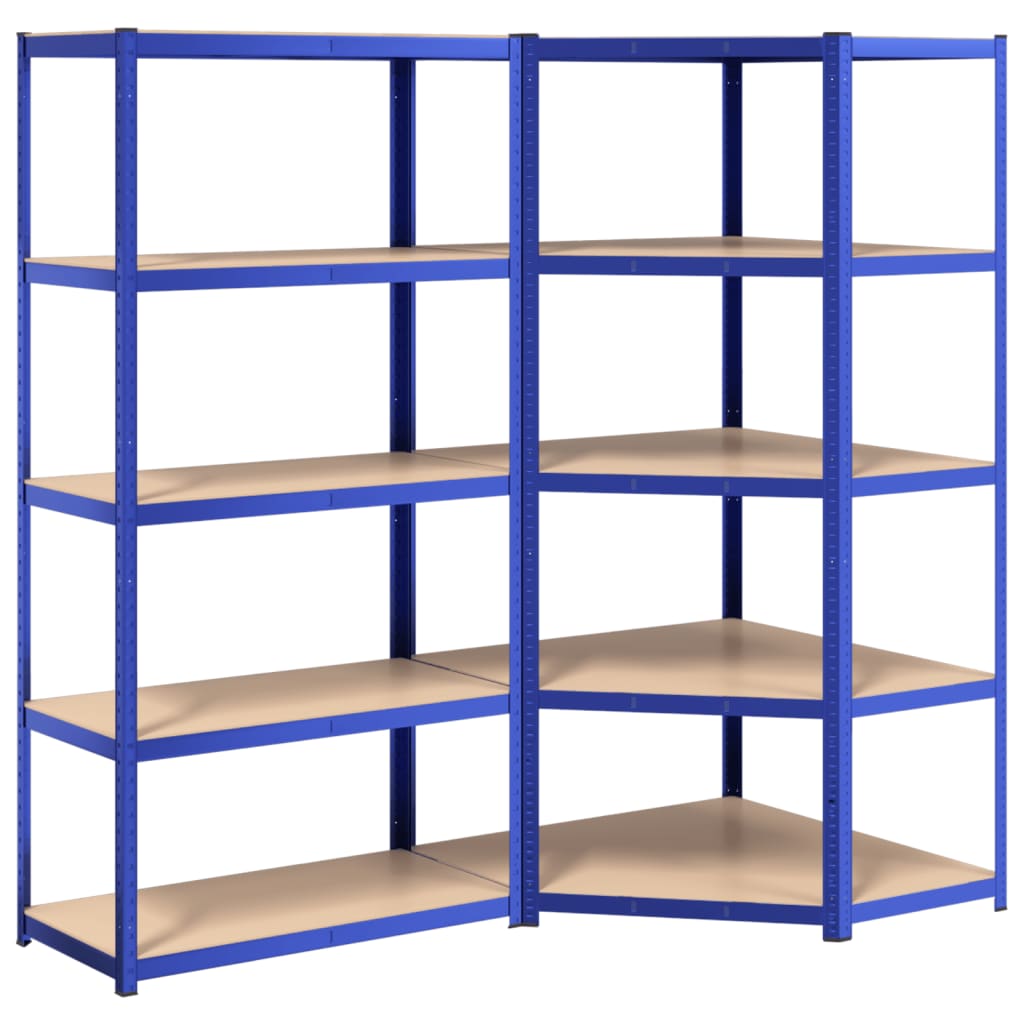 vidaXL 4-Layer Shelves 3 pcs Anthracite Steel&Engineered Wood-40
