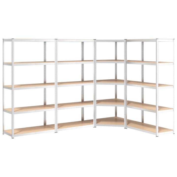 vidaXL 4-Layer Shelves 3 pcs Anthracite Steel&Engineered Wood-66