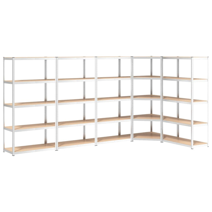 vidaXL 4-Layer Shelves 3 pcs Anthracite Steel&Engineered Wood-22