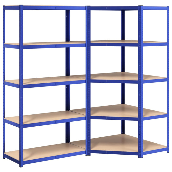 vidaXL 4-Layer Shelves 3 pcs Anthracite Steel&Engineered Wood-18