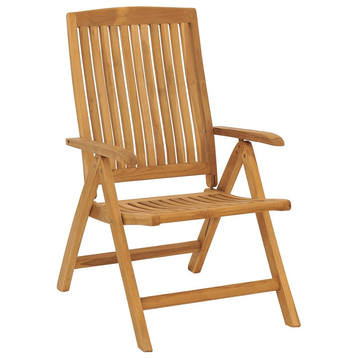 vidaXL Outdoor Recliner Chairs Camping Chair with Armrest Solid Wood Teak-16