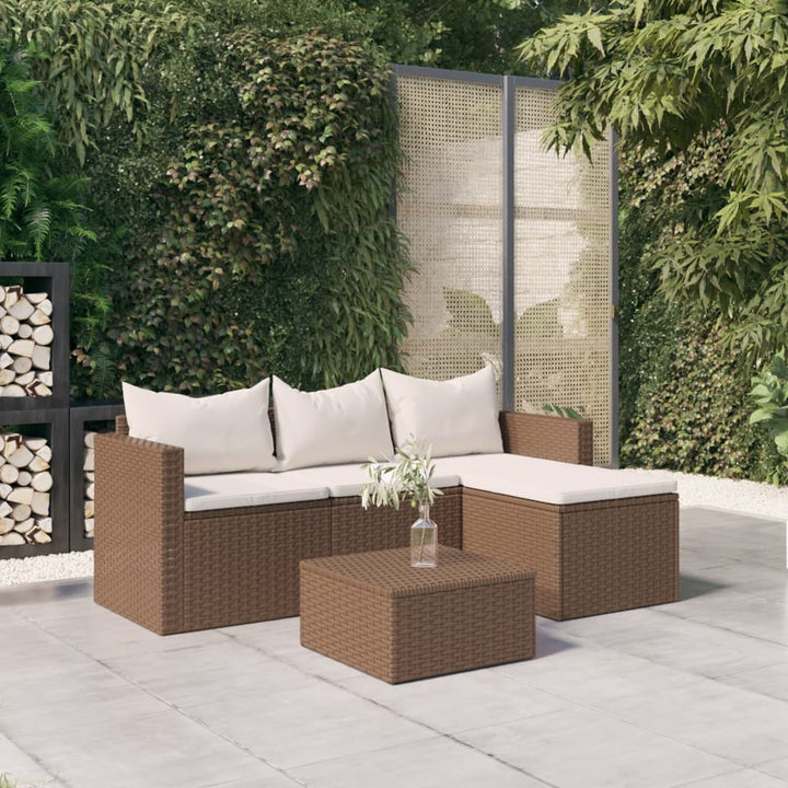 vidaXL Patio Furniture Set Patio Lounge Set Outdoor Furniture Poly Rattan-13