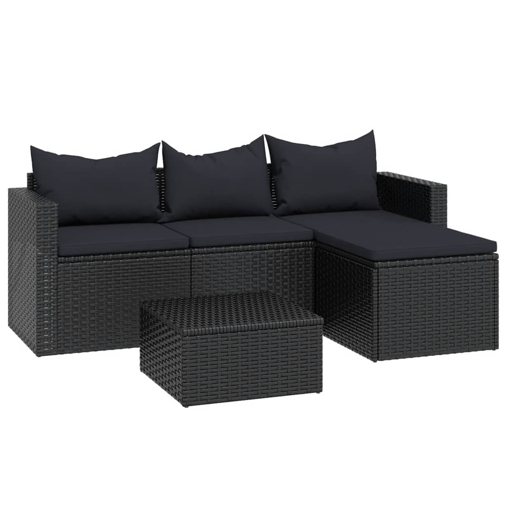 vidaXL Patio Furniture Set Patio Lounge Set Outdoor Furniture Poly Rattan-1