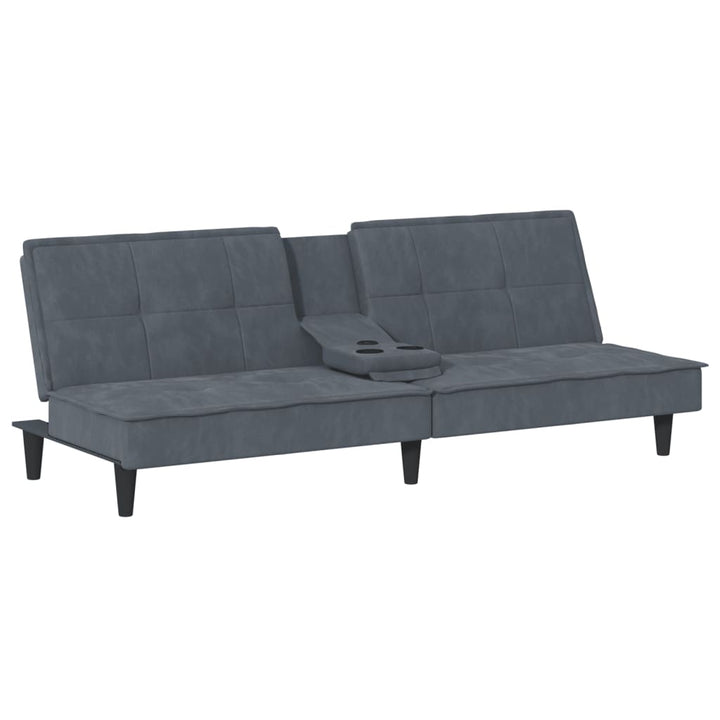 vidaXL Sofa Bed Convertible Sofa Bed with Cup Holders for Living Room Velvet-14