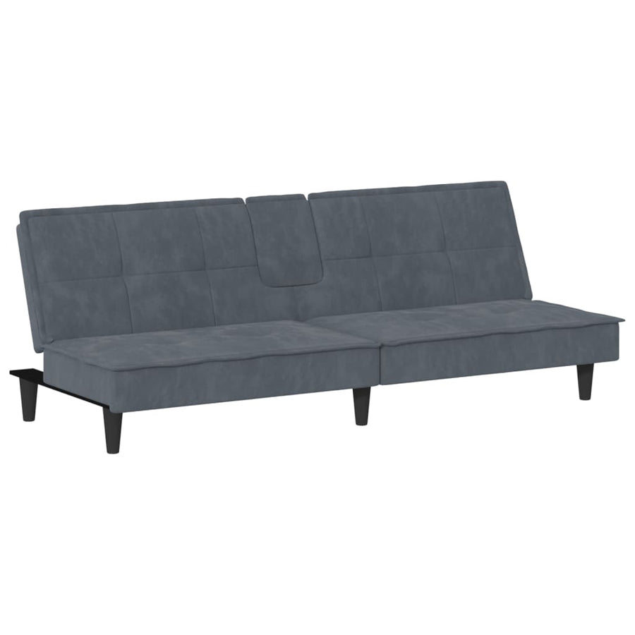 vidaXL Sofa Bed Convertible Sofa Bed with Cup Holders for Living Room Velvet-20