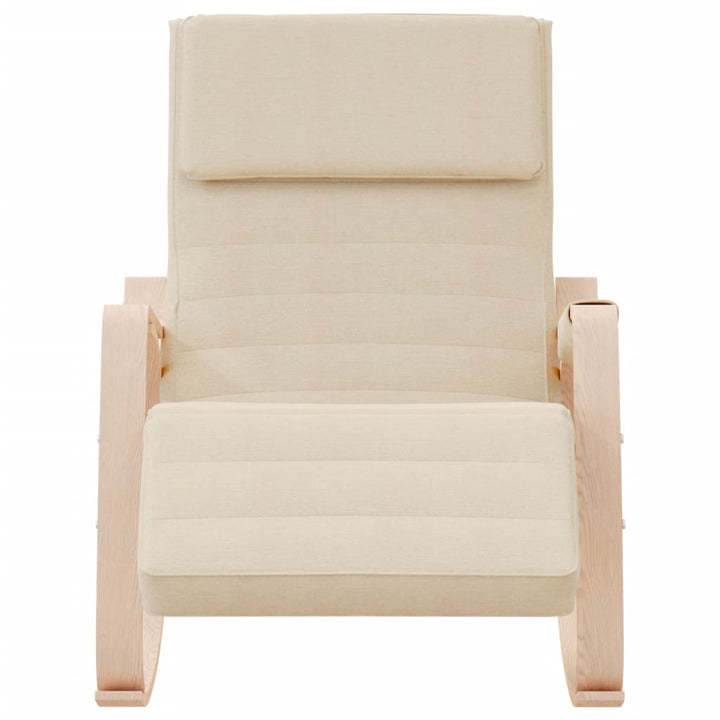 vidaXL Rocking Chair Cream Fabric-17