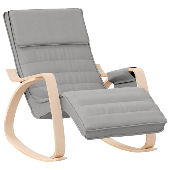 vidaXL Rocking Chair Cream Fabric-5