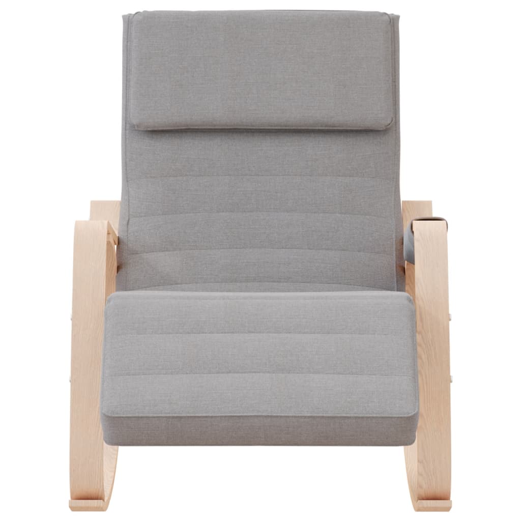 vidaXL Rocking Chair Cream Fabric-7