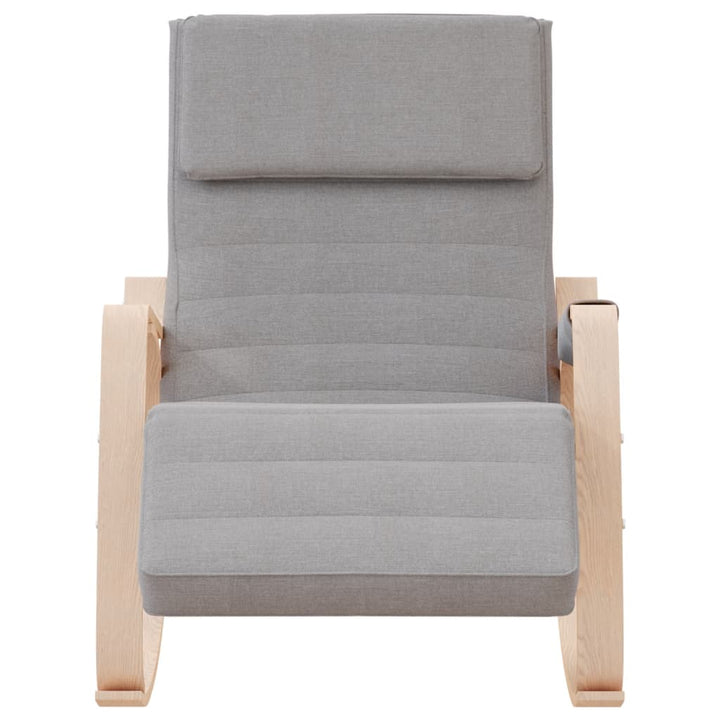 vidaXL Rocking Chair Cream Fabric-7