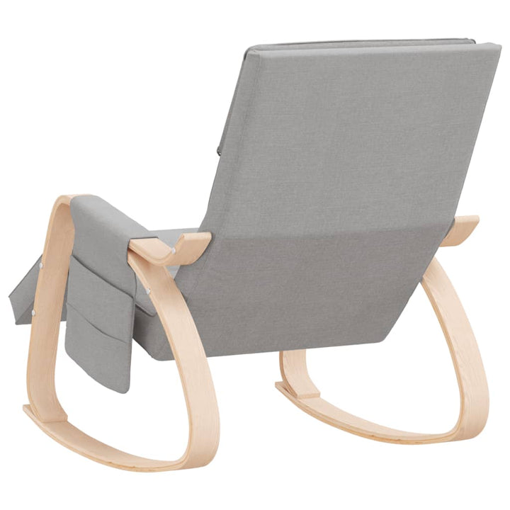 vidaXL Rocking Chair Cream Fabric-9
